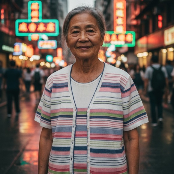 Alfred Dunner Sweaters - Alfred Dunner Cape May Womens Medium Striped Short Sleeve Cardigan Sweater NWT